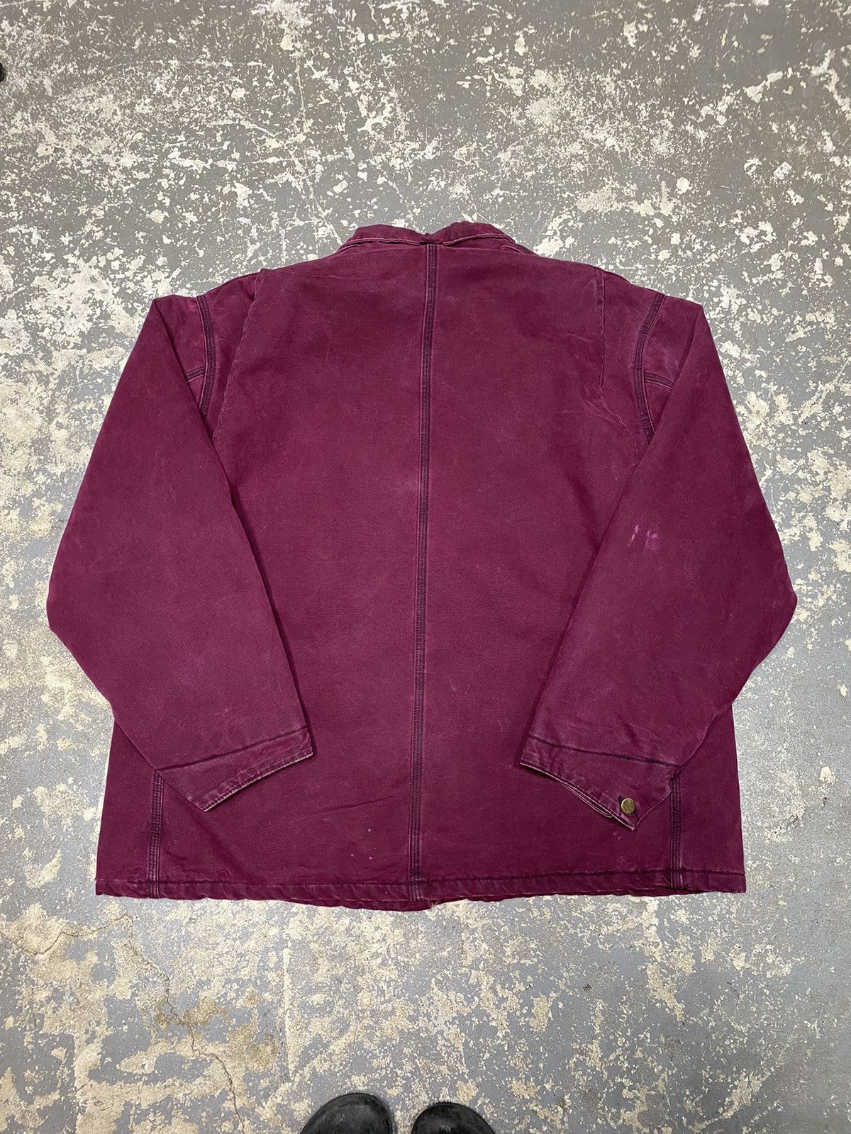 Carhartt × Vintage Vintage Carhartt Plum Purple Blanket Lined Chore Jacket 90s Size US XL / EU 56 / 4 - 7 Thumbnail