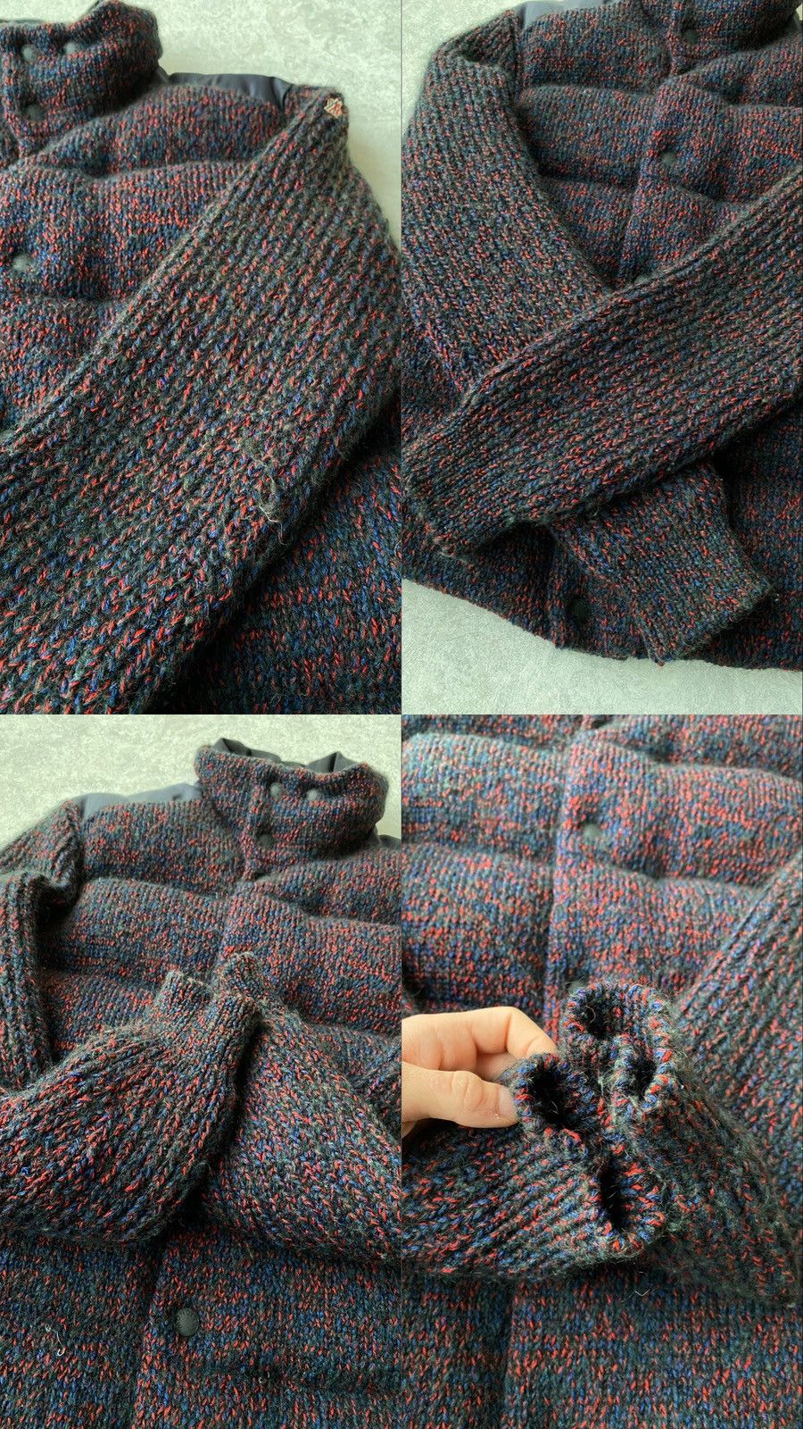 Moncler Moncler Grenoble $4500 Hybrid Tweed Knit Down Jacket Size US XL / EU 56 / 4 - 22 Thumbnail
