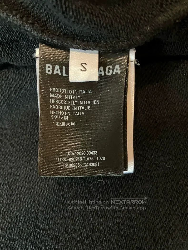 Balenciaga Balenciaga Letter Logo Printed Black Hooded Zip-up Sweatsh Size US S / EU 44-46 / 1 - 8 Thumbnail