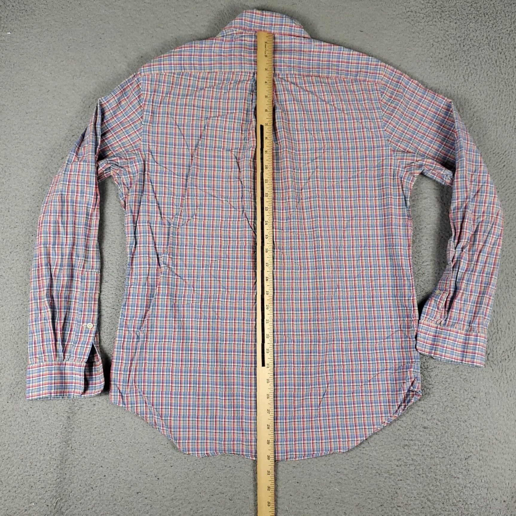 Ralph Lauren VINTAGE Ralph Lauren Shirt Men Size Medium Long Sleeve Button-Up Plaid Cotton Blue Red Fall Winter Size US M / EU 48-50 / 2 - 4 Thumbnail