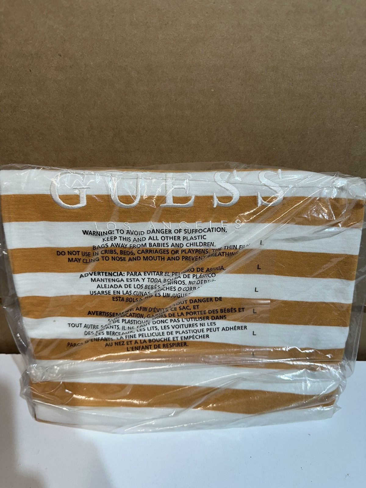 Guess Guess Stripe Tee Yellow White Size US L / EU 52-54 / 3 - 2 Thumbnail