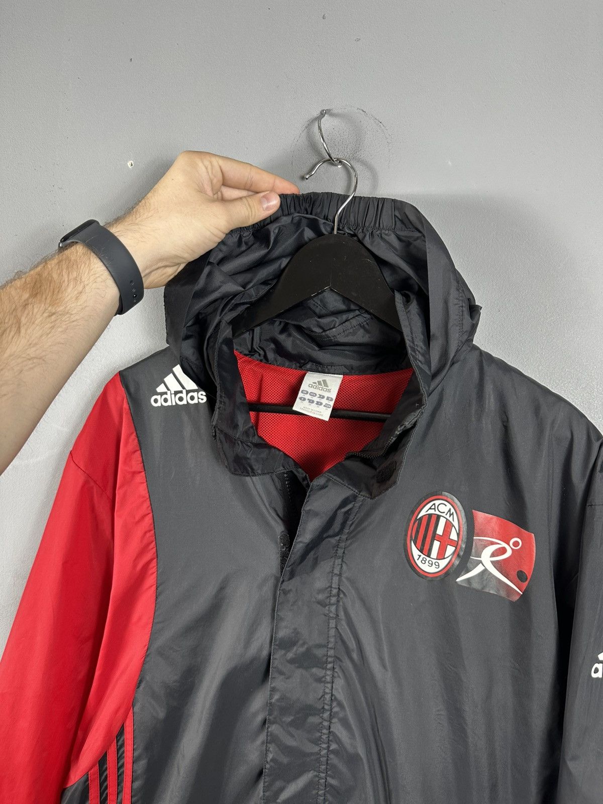 Vintage Adidas Men Black Red AC Milan 2009 Size US M / EU 48-50 / 2 - 4 Thumbnail