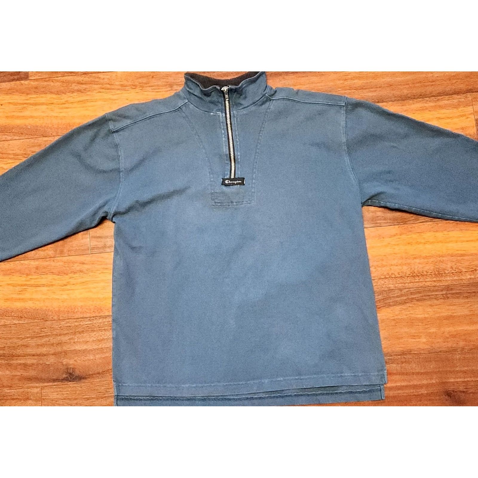 Champion VINTAGE CHAMPION 1/4 Zip Pullover Sweatshirt Men’s M MEDIUM USA MADE Cotton XL? Size US M / EU 48-50 / 2 - 4 Thumbnail