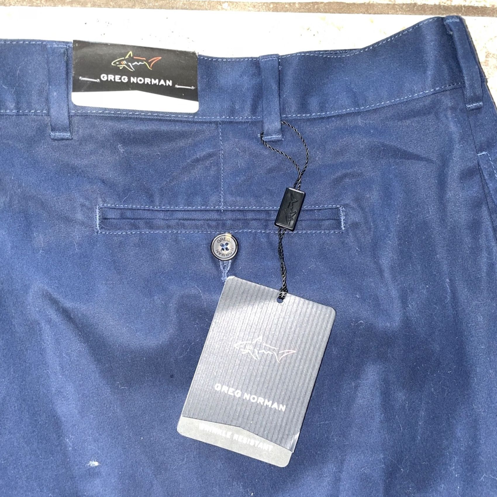 Vintage Greg Norman Shorts Navy Blue Mens 42 Chino NWT Size US 42 / EU 58 - 4 Thumbnail