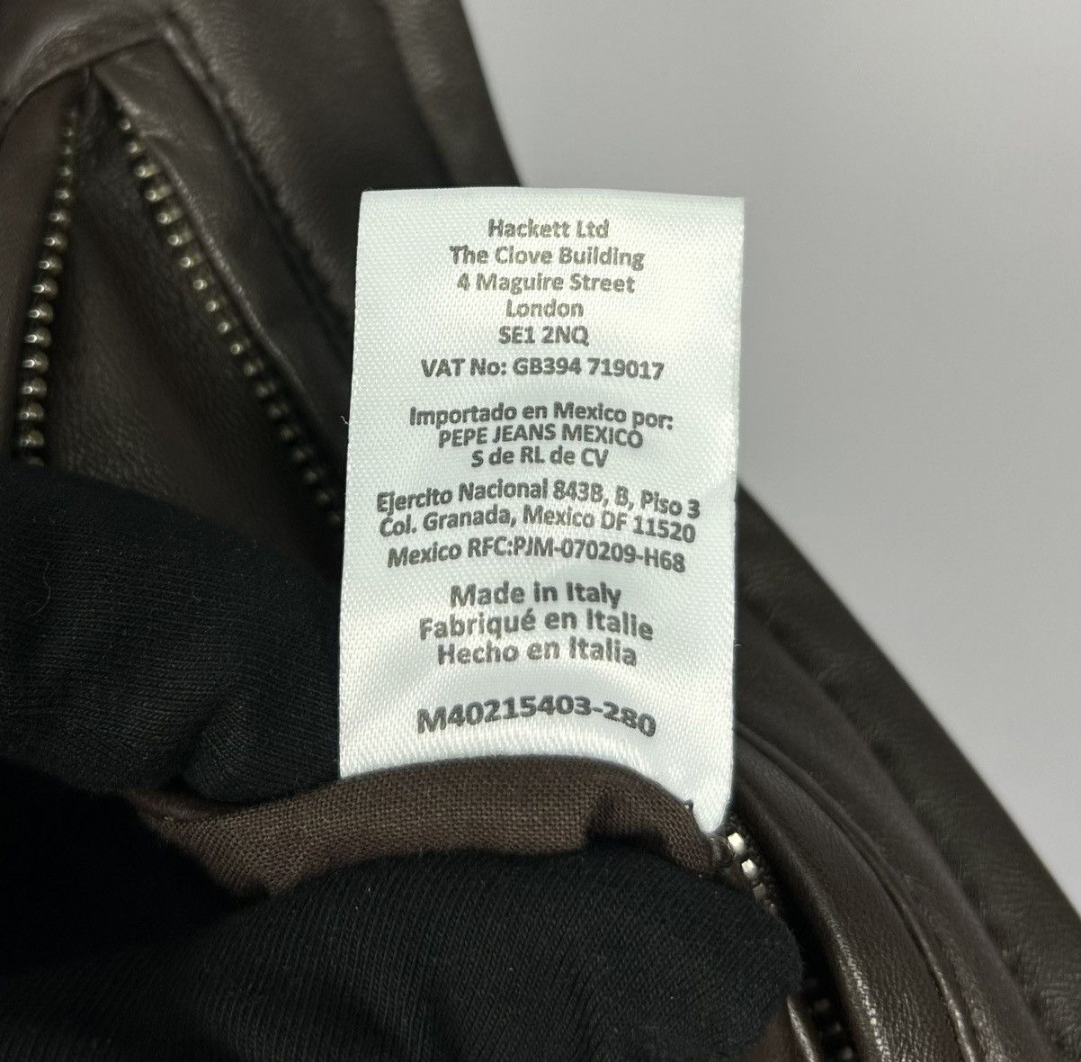 Hackett Hackett Leather Brown Bomber Jacket Size M Size US M / EU 48-50 / 2 - 15 Thumbnail