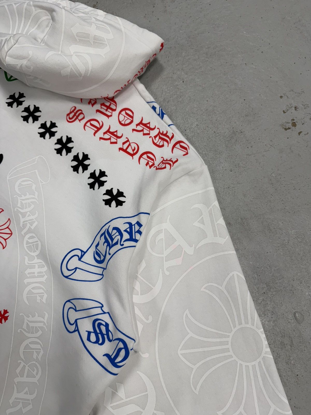 Chrome Hearts Chrome Hearts Stencil Monogram Hoodie White Large Size US L / EU 52-54 / 3 - 8 Thumbnail