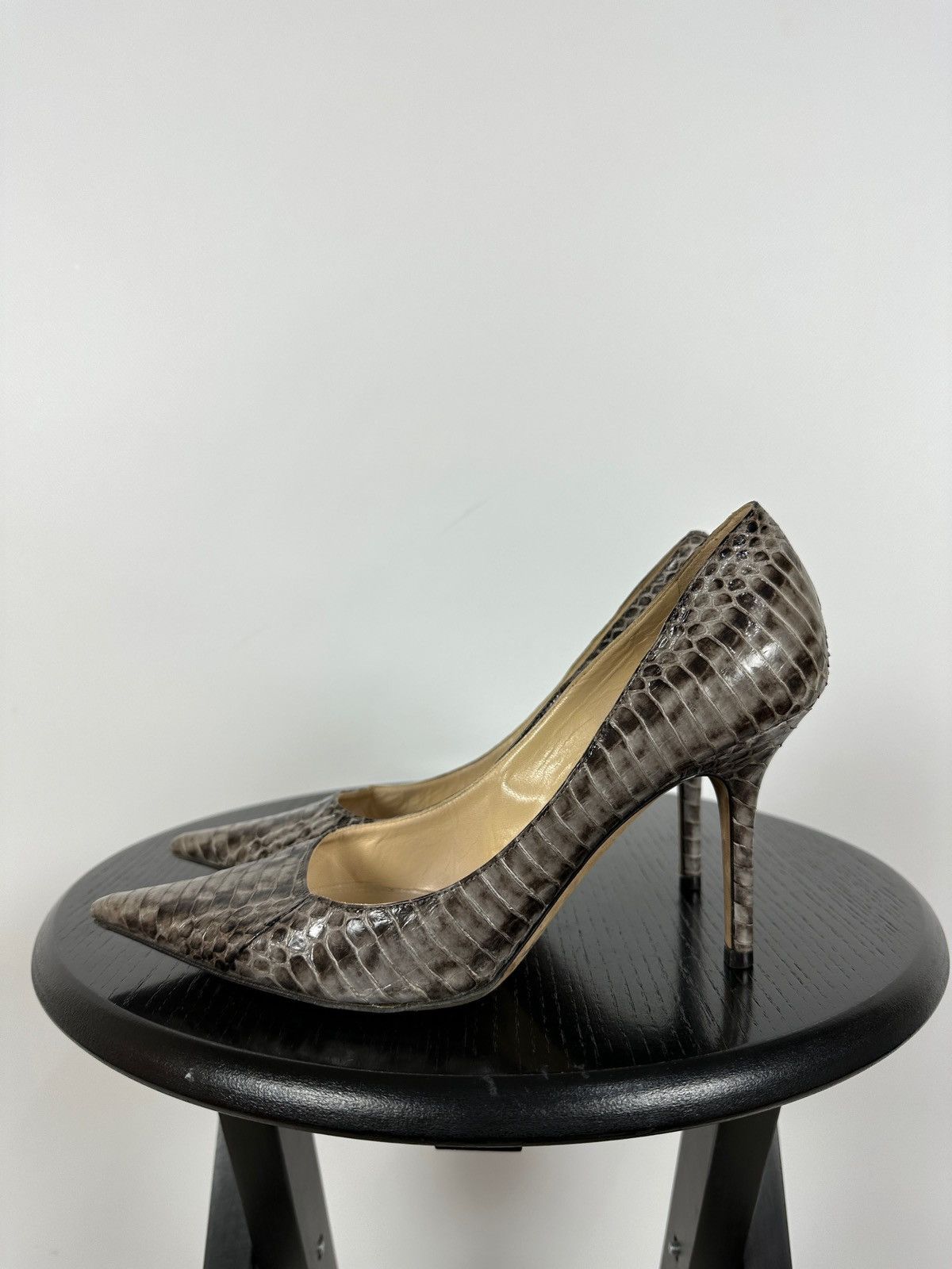 Jimmy Choo Jimmy Choo Pumps Croc Embossed Heels Pointed Toe Size 36 1/2 Size US 6.5 / IT 36.5 - 1 Thumbnail