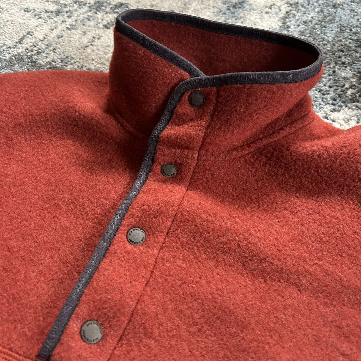 And Wander 574-1281098 2021 and wander wool fleece pullover quartersnap Size US M / EU 48-50 / 2 - 9 Thumbnail