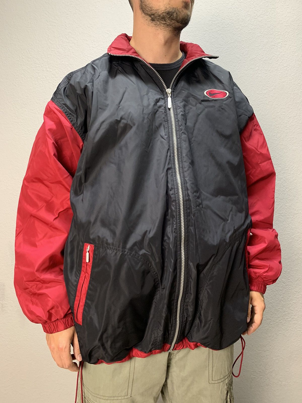 Nike × Vintage Vintage Y2K Nike Down Jacket Puffer 90s Swoosh Black Nike Size US XL / EU 56 / 4 - 8 Thumbnail