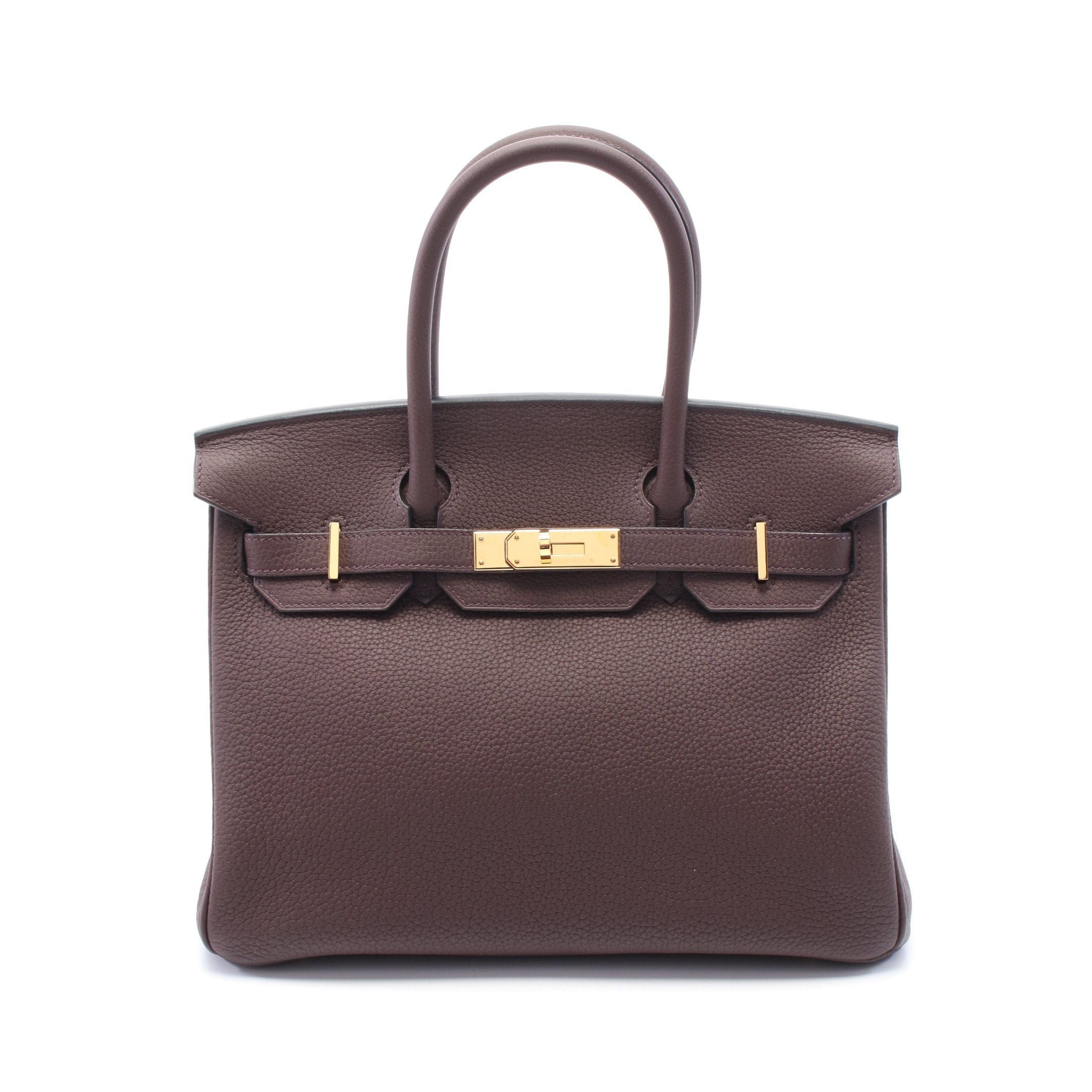 Hermes Birkin 30 Handbag Togo Brown Gold Hardware U Stamp