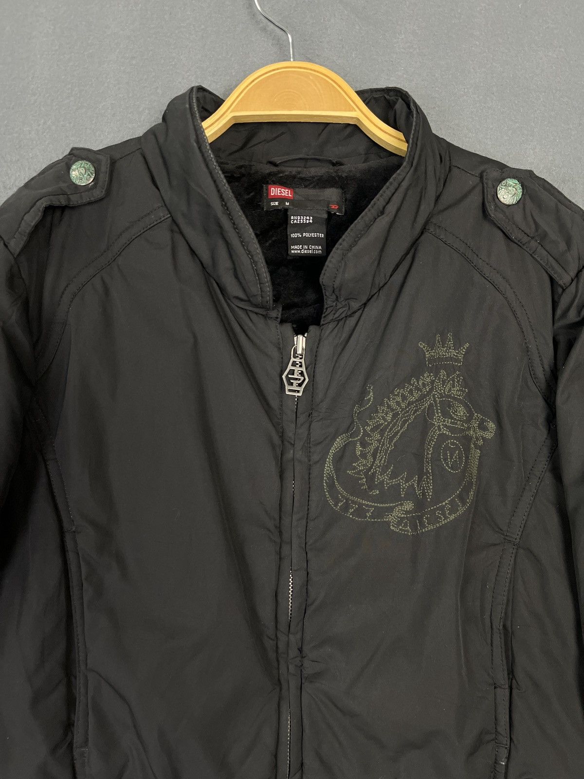 Cowboy Equipment × Diesel Diesel Bandit Embroidered Cowgirl & a Beast Cropped Jacket Size M / US 6-8 / IT 42-44 - 3 Thumbnail
