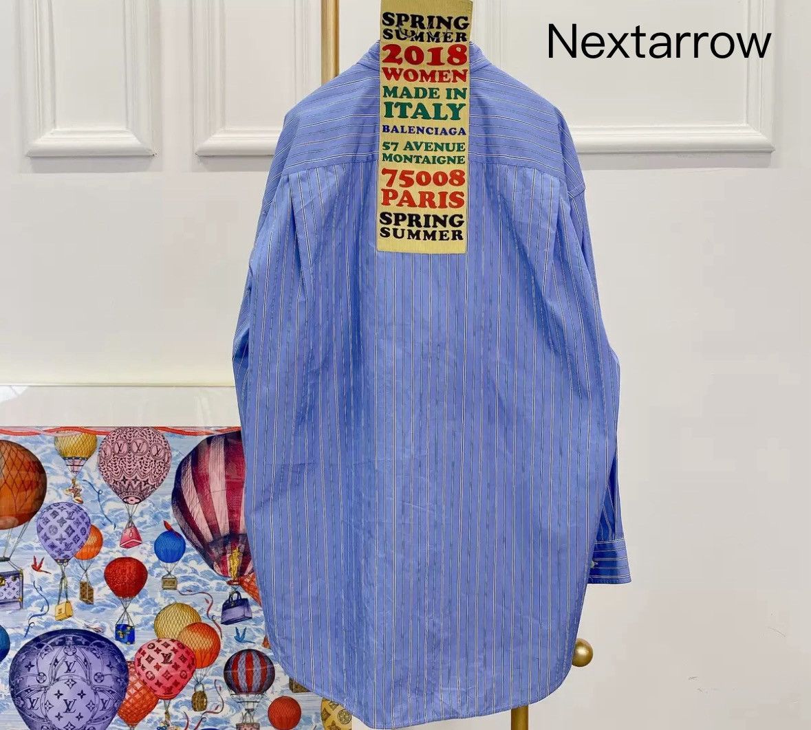 Balenciaga BALENCIAGA long vertical stripe shirt2412-Nextarrow Size US S / EU 44-46 / 1 - 2 Thumbnail
