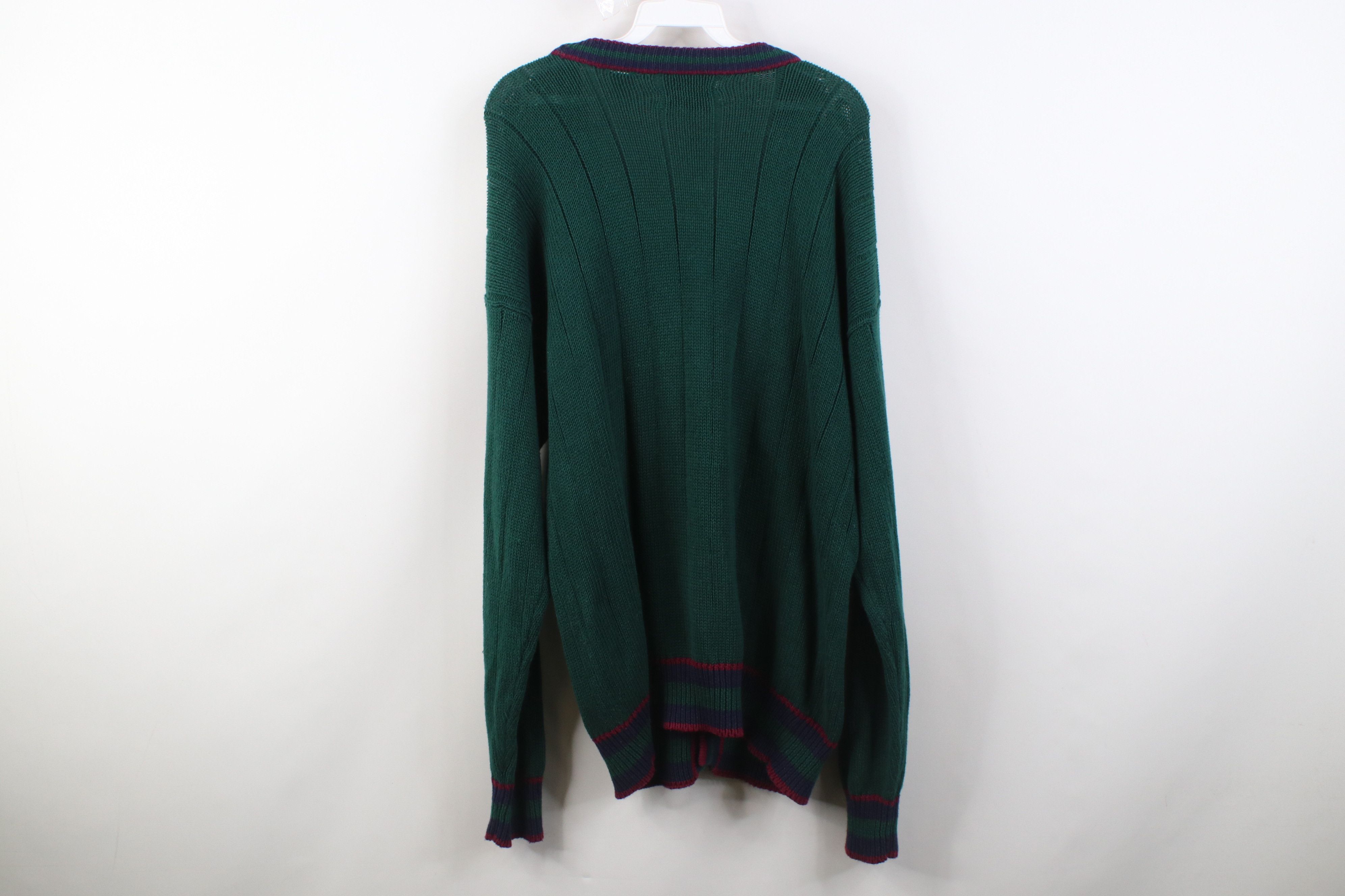 Vintage Vintage 90s Streetwear Ribbed Cable Knit Cardigan Sweater Size US L / EU 52-54 / 3 - 8 Thumbnail