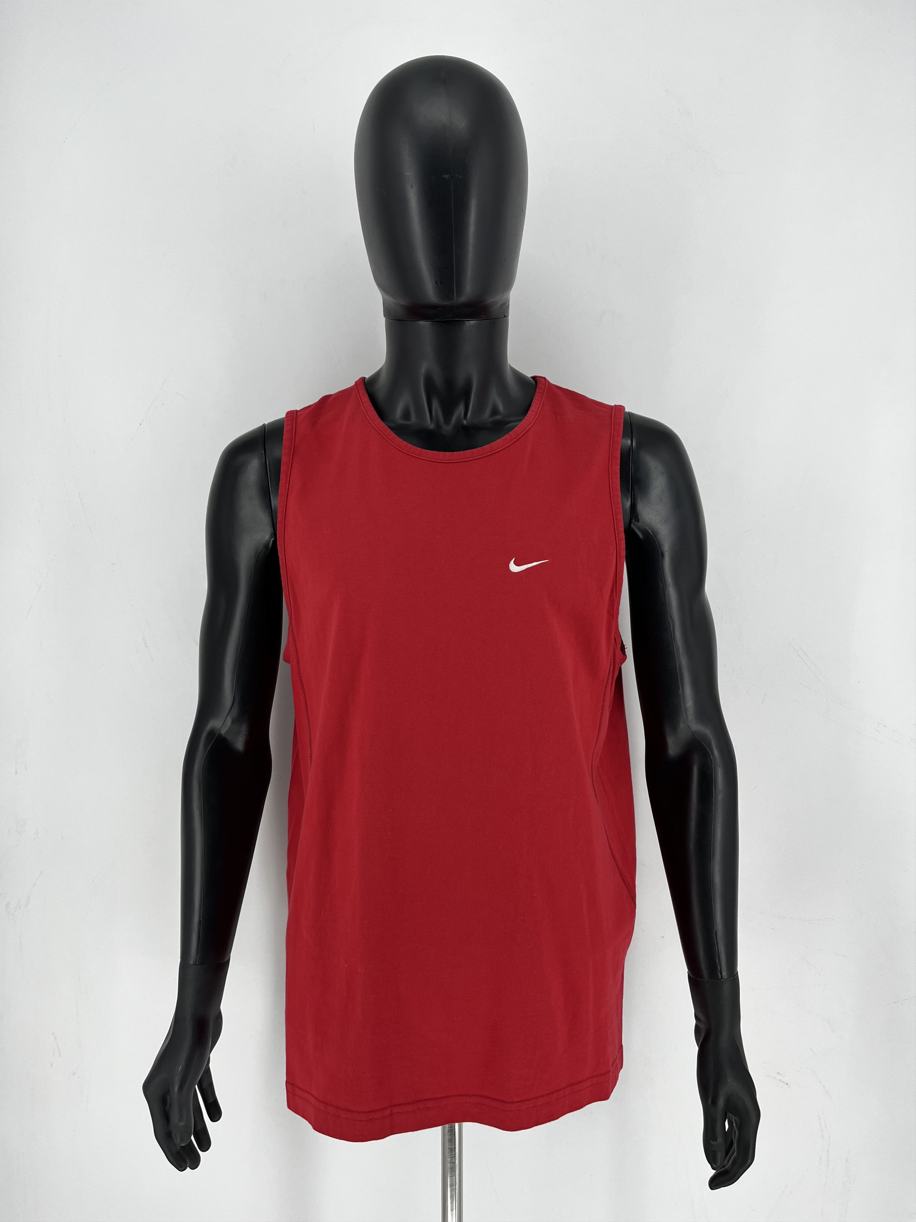Nike Vintage Nike Tank Top Shirt Mens Red Sleeveless Logo Size US L / EU 52-54 / 3 - 3 Thumbnail