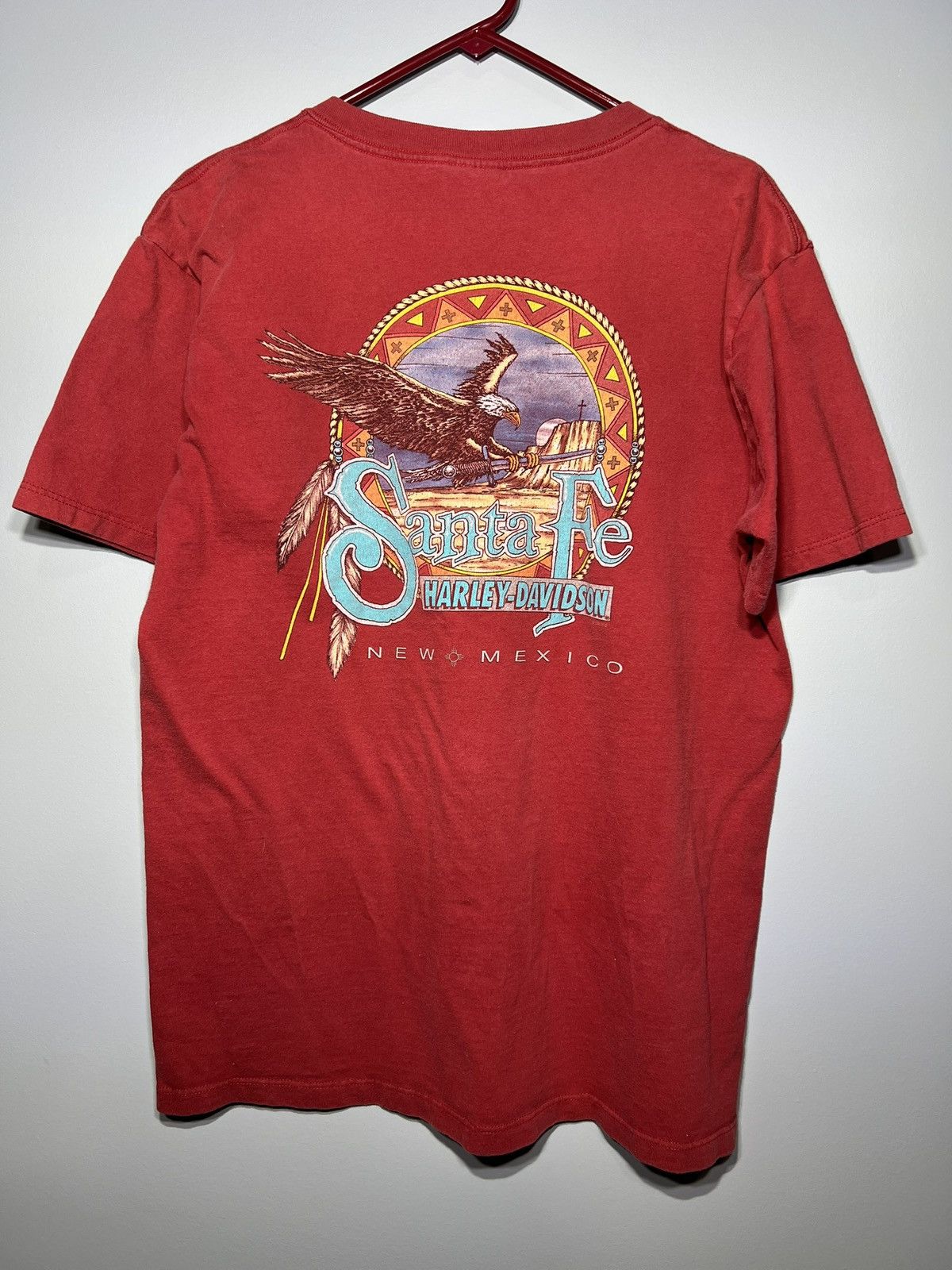Harley Davidson × Vintage VTG Harley Davidson Eagle Santa Fe New Mexico Shirt Dated 06 Size US L / EU 52-54 / 3 - 1 Thumbnail