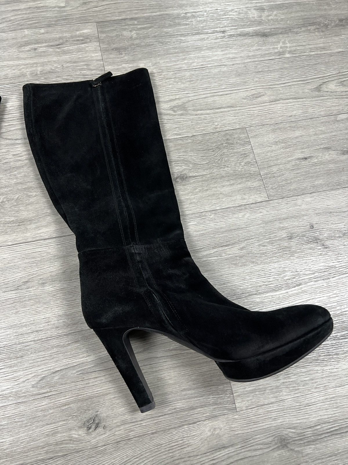 Hugo Boss WOMEN’S HUGO BOSS KNEE BOOTS IN SUEDE AND LEATHER Size US 10 / IT 40 - 8 Thumbnail