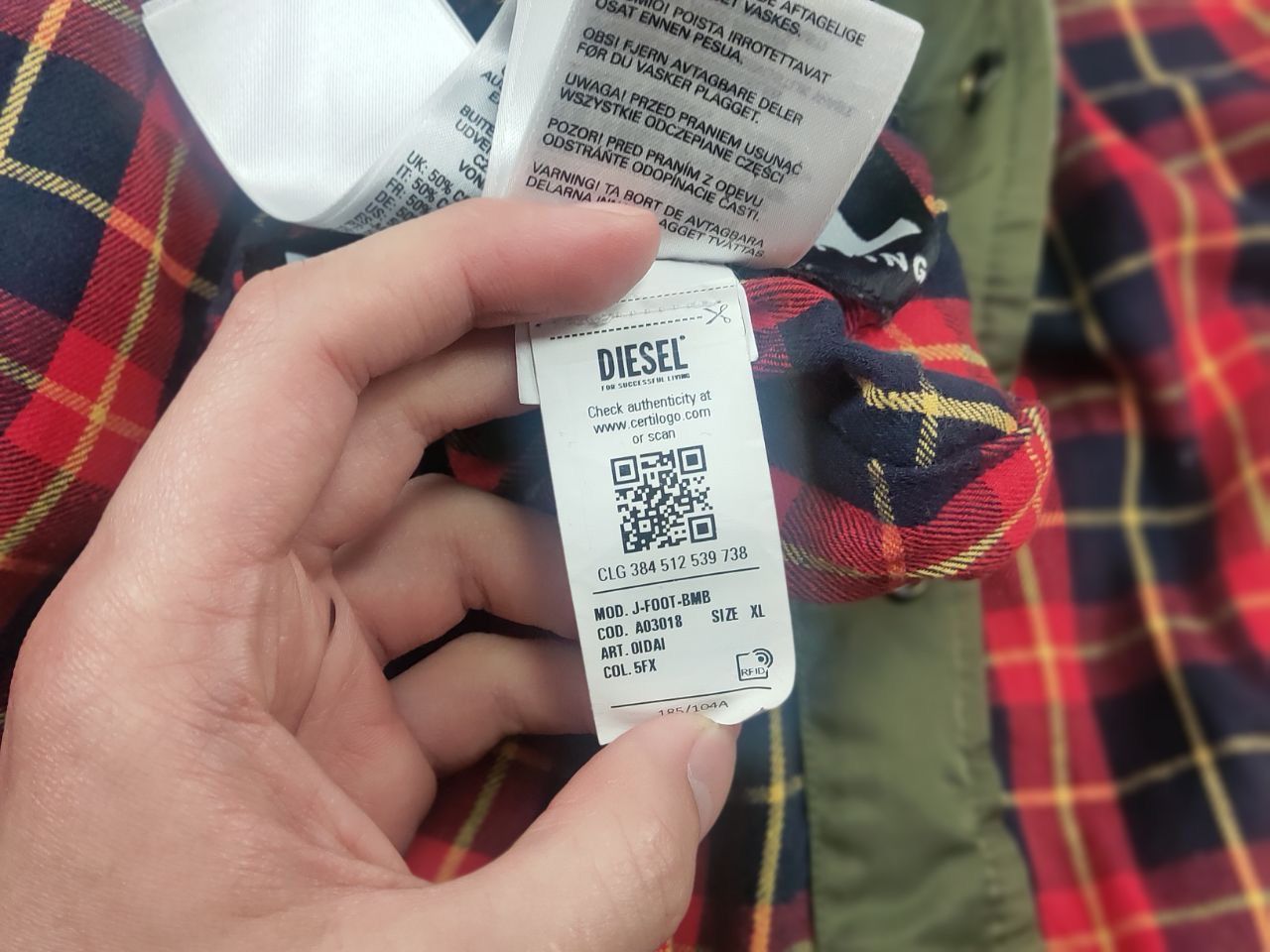 Diesel Diesel Reversible Quilted military Cordura Bomber Jacket Size US XL / EU 56 / 4 - 24 Thumbnail