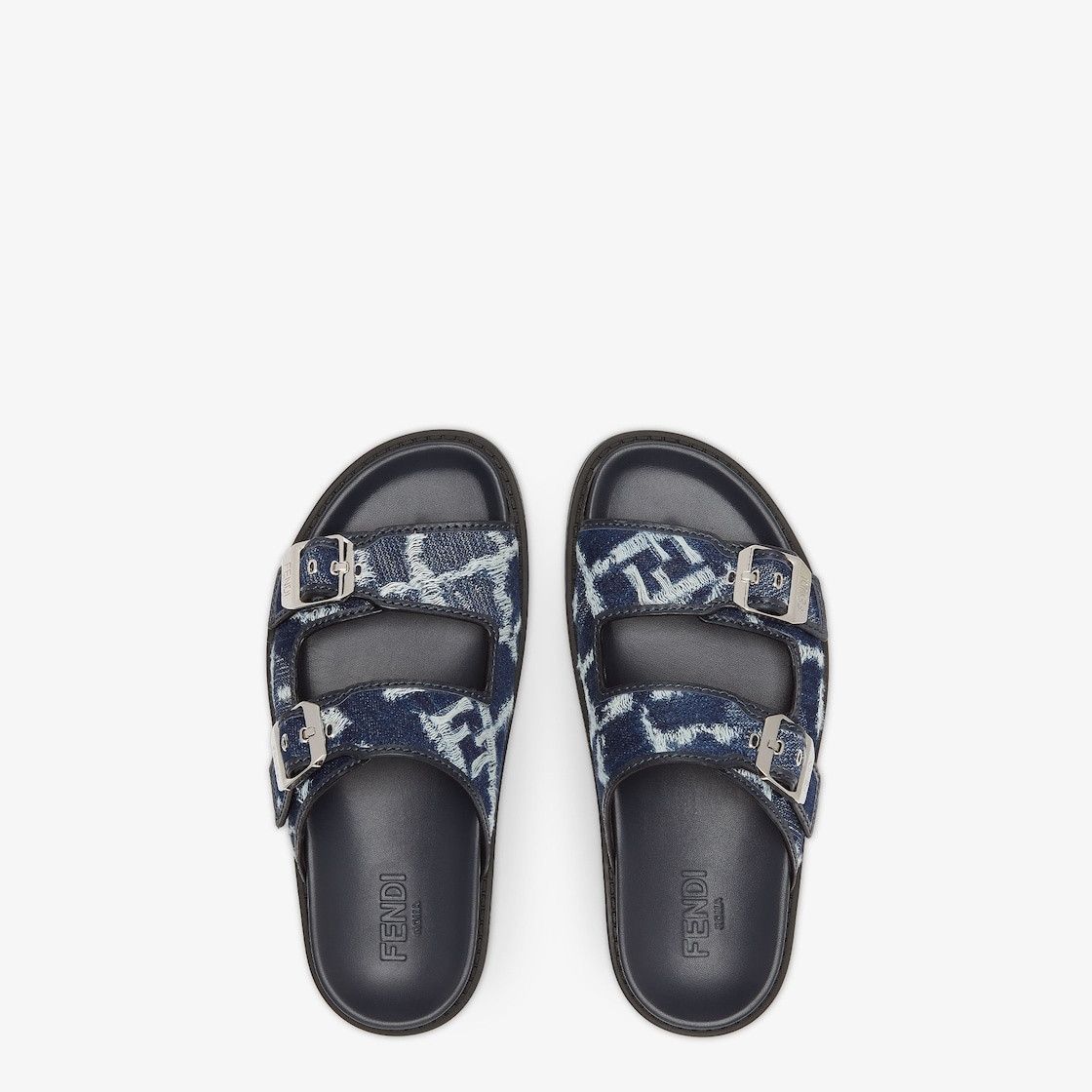 Fendi o1B3y1r0326 Slippers in Blue/White Size US 9 / EU 42 - 4 Thumbnail
