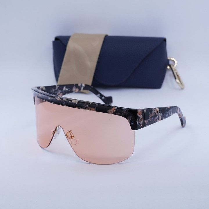 Loewe Loewe LW40034U 55S Sunglasses Colored Havana Shield Frame Size ONE SIZE - 1 Thumbnail