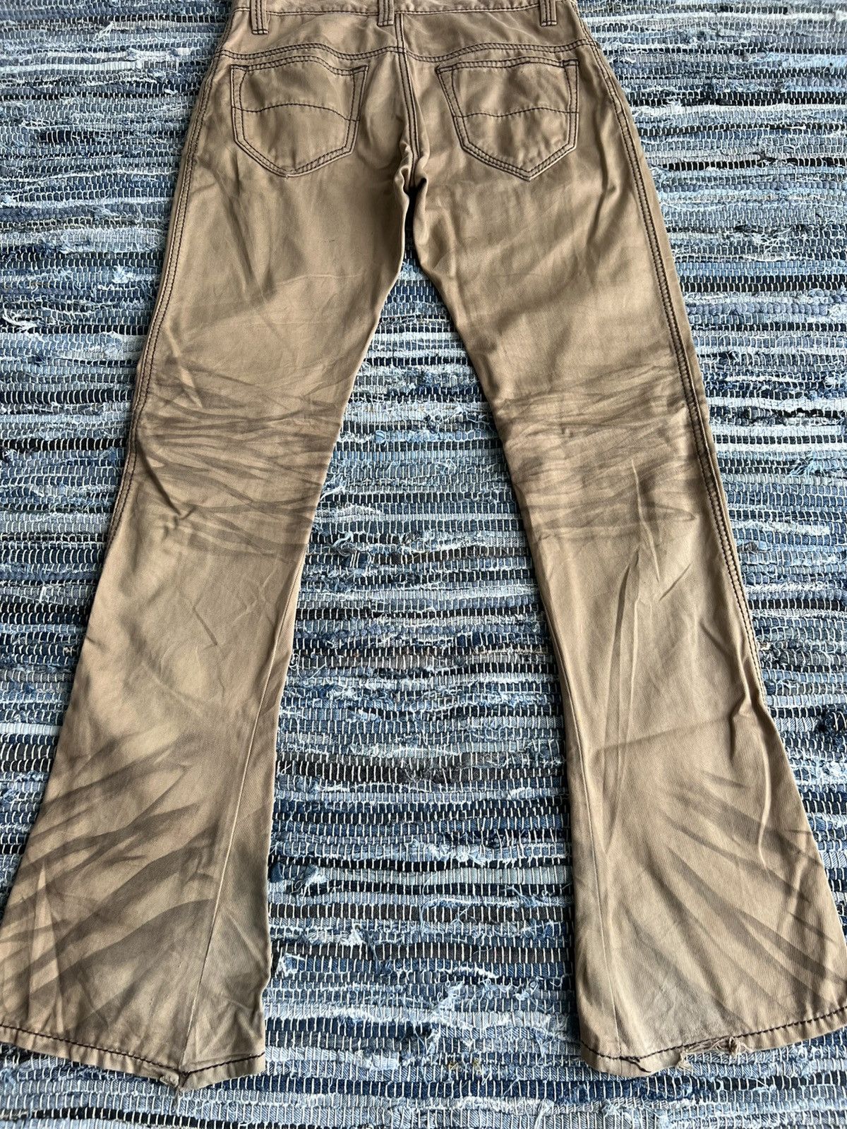 BUFFALO BOBS SUPER FLARE Y2K Buffalo Bobs Muddy Faded Boot Cut Pants Size US 31 - 2 Thumbnail