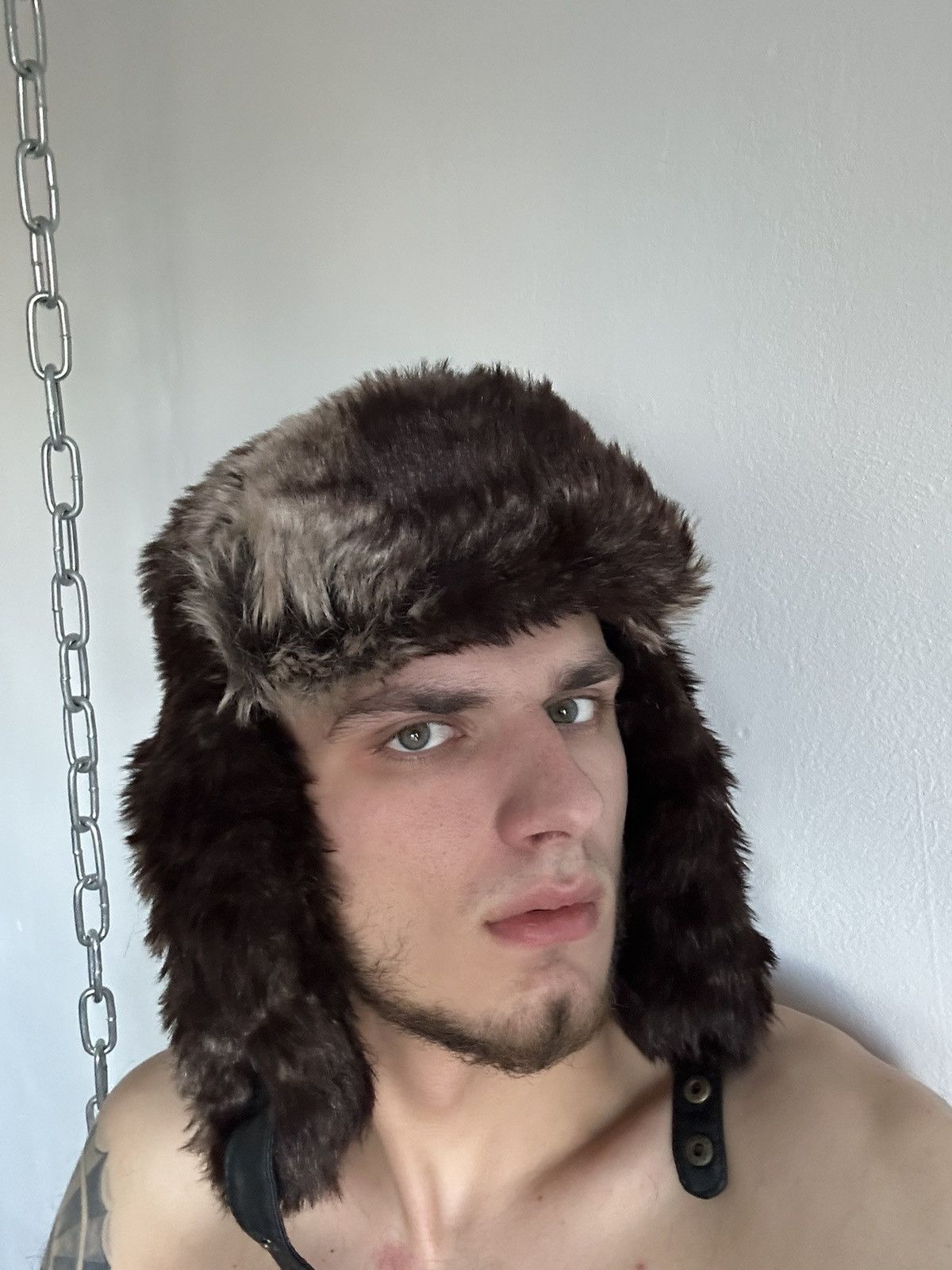 Hysteric Glamour × Japanese Brand Crazy Y2k Mohair Fuzzy Hat Ushanka Punk Winter Size ONE SIZE - 3 Thumbnail