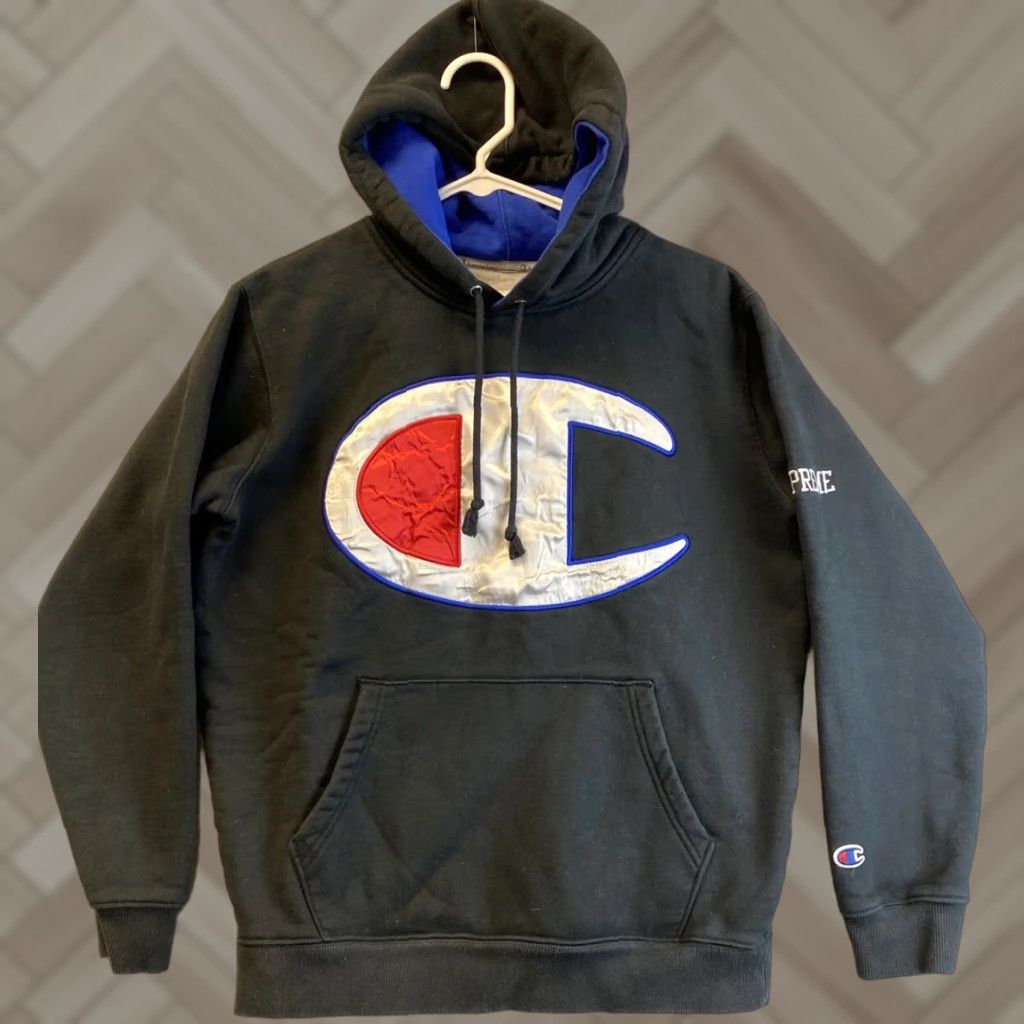 Champion Champion S Black Big Logo Pullover Hoodie Size Small /36-55 Sweatshirt Size US S / EU 44-46 / 1 - 1 Thumbnail