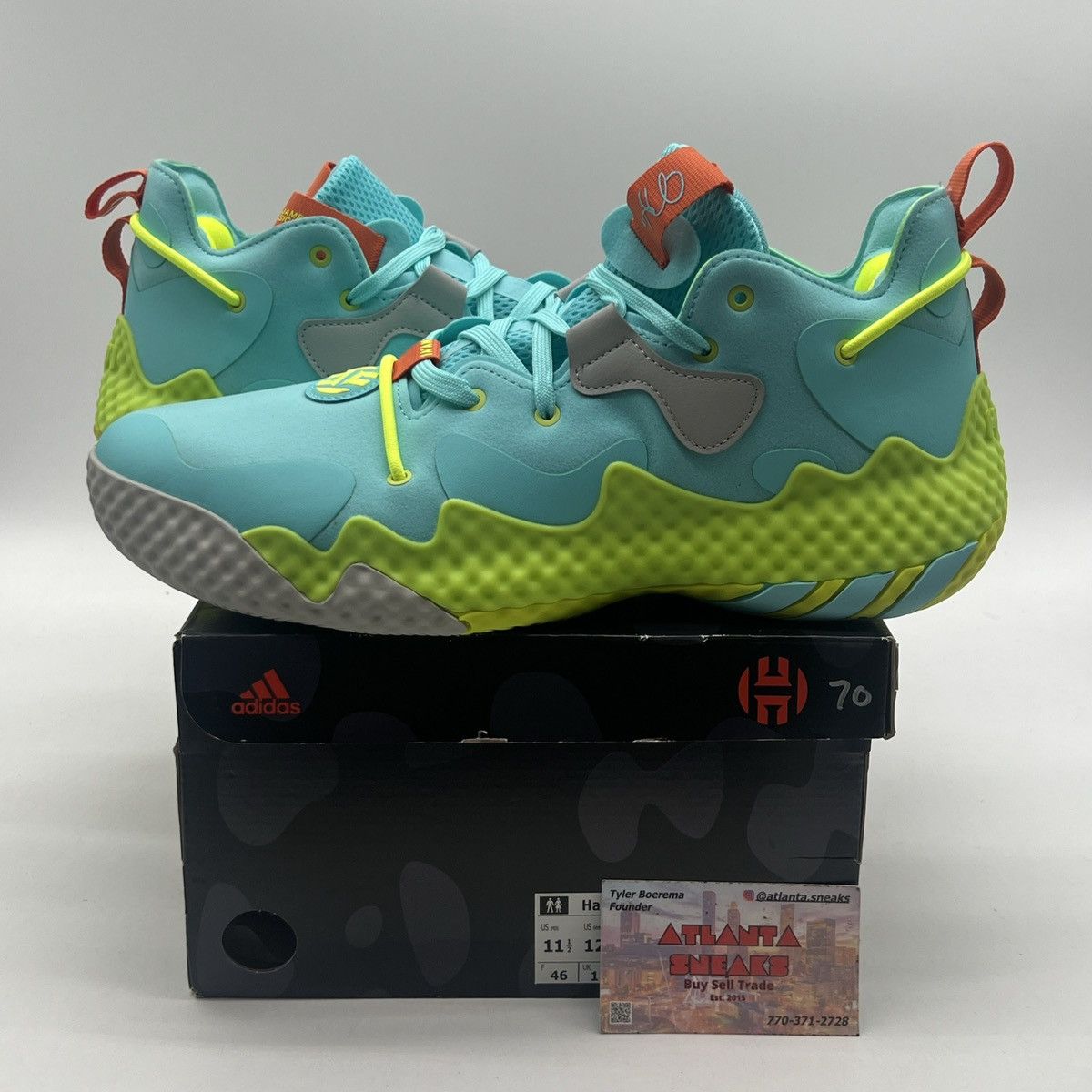 Adidas Harden vol 6 pulse Aqua solar yellow Size US 11.5 / EU 44-45 - 1 Thumbnail