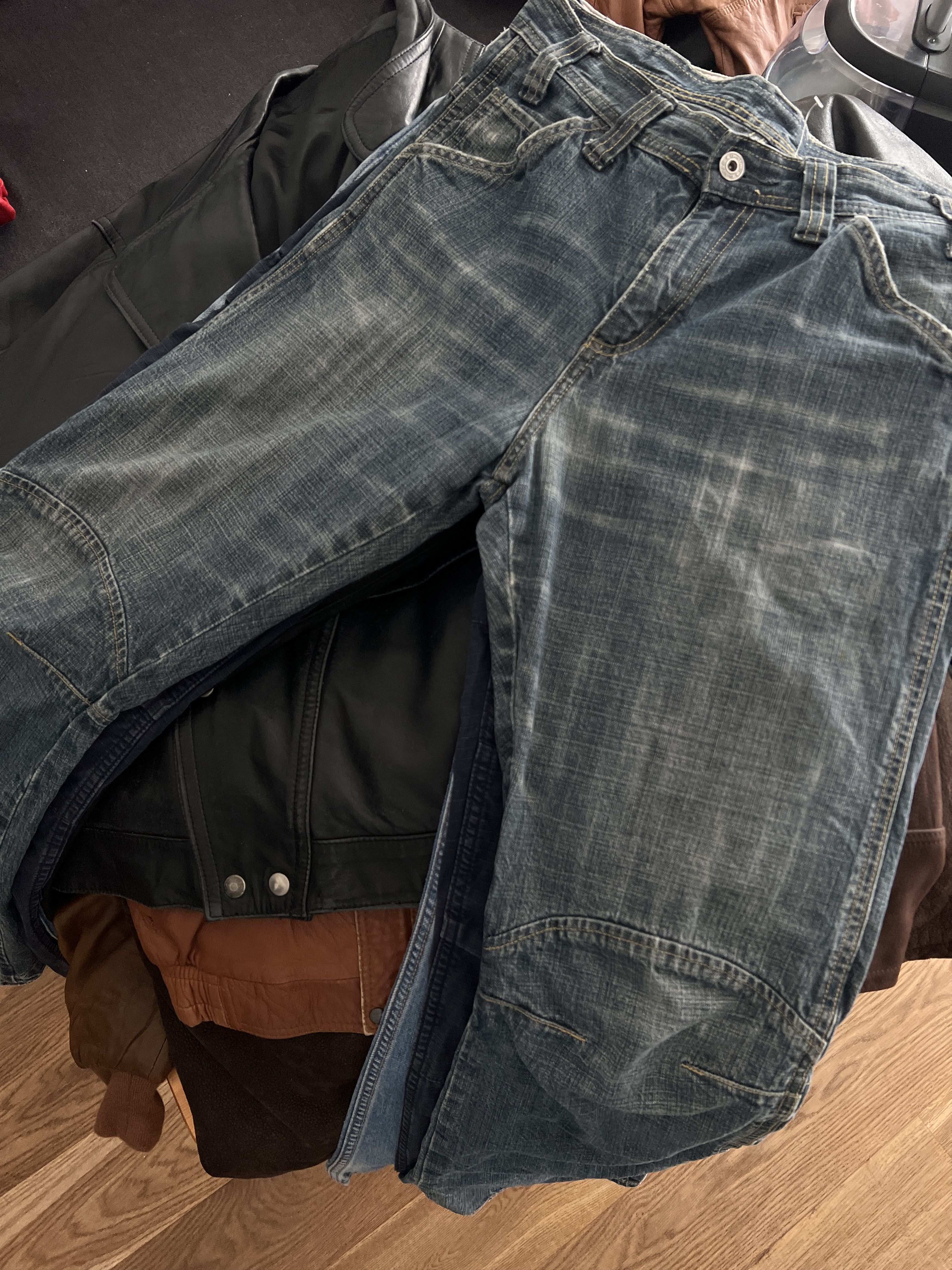 G-Star 90s G-Star RAW Comwood double knee flared boot cut denim y2k Size US 31 - 20 Thumbnail