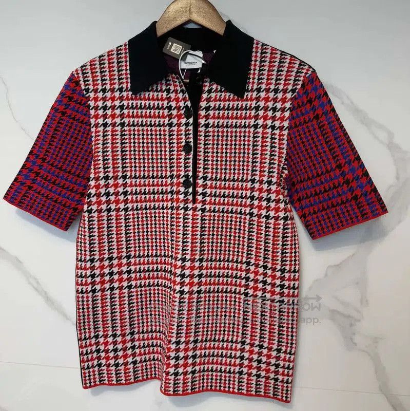 Other Burberry Summer Red Cotton Short Sleeve Shirt. Size S / US 4 / IT 40 - 1 Thumbnail
