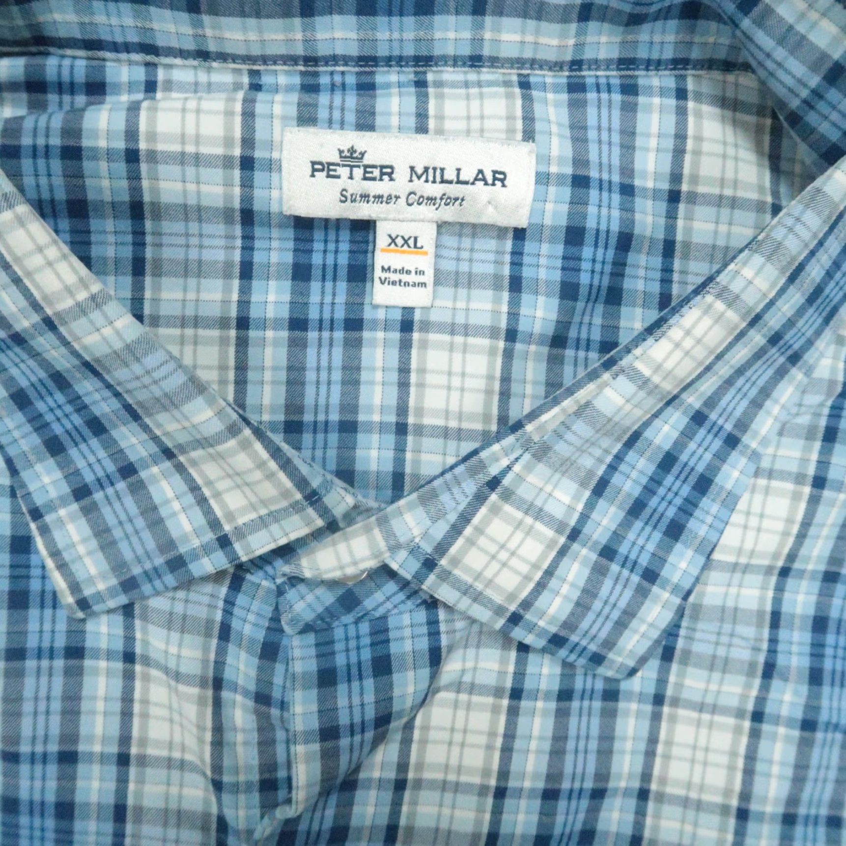 Peter Millar Peter Millar Shirt Men 2XL Blue Plaid Long Sleeve Button Up Casual Shirt Size US XXL / EU 58 / 5 - 3 Thumbnail