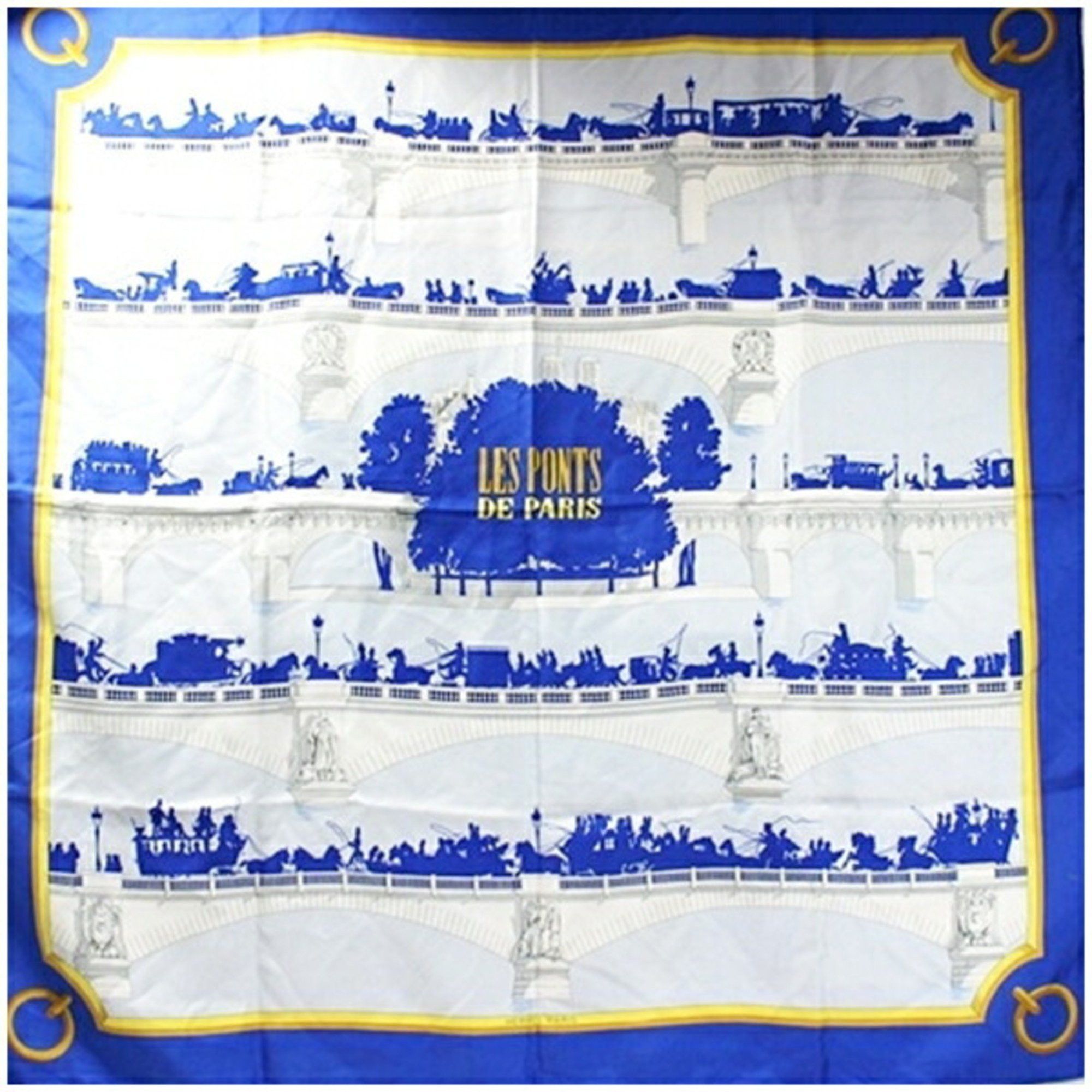 Hermes Hermes Silk Scarf Muffler Carre 90 LES PONTS DE PARIS Bridges of Paris HERMES Women's Size ONE SIZE - 1 Thumbnail