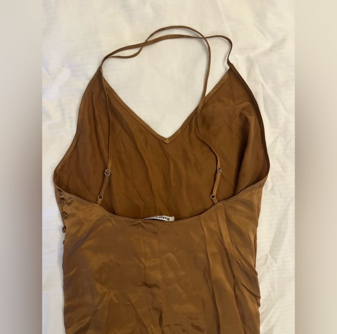 Reformation REFORMATION 100% Silk Satin Slip Dress Size S / US 4 / IT 40 - 6 Thumbnail