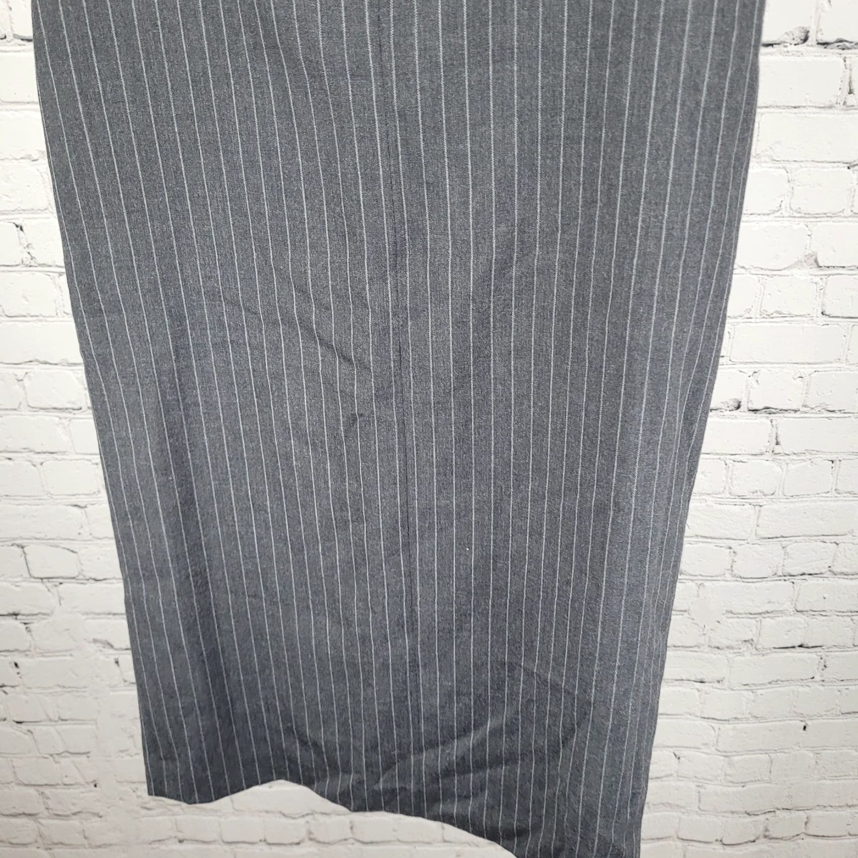 Vintage VTG NWT Laura Scott Gunmetal Grey Wool Blend Pinstriped Lined Skirt Size 6P Size 28" / US 6 / IT 42 - 5 Thumbnail