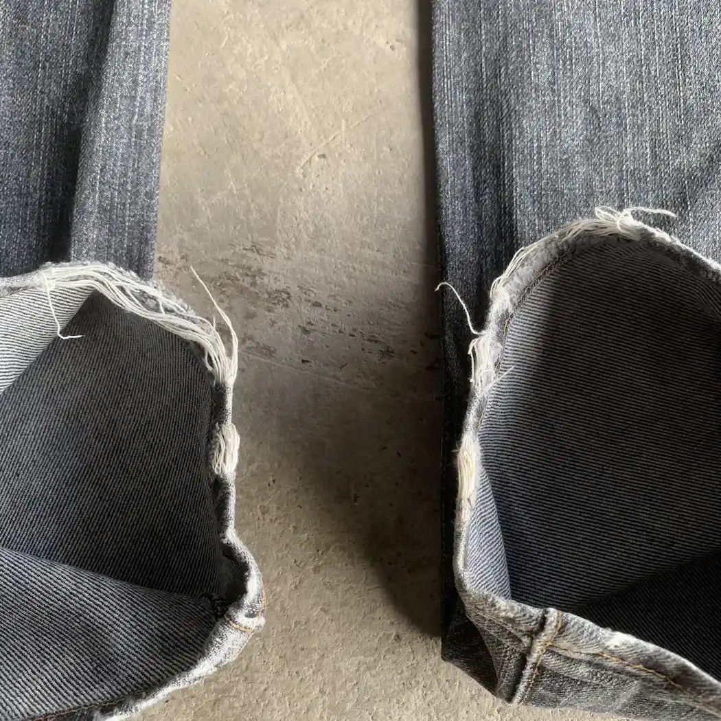 Japanese Brand Flare Japanese Vintage Bootcut Black Wash Jeans Waist 27 Size US 27 - 13 Thumbnail