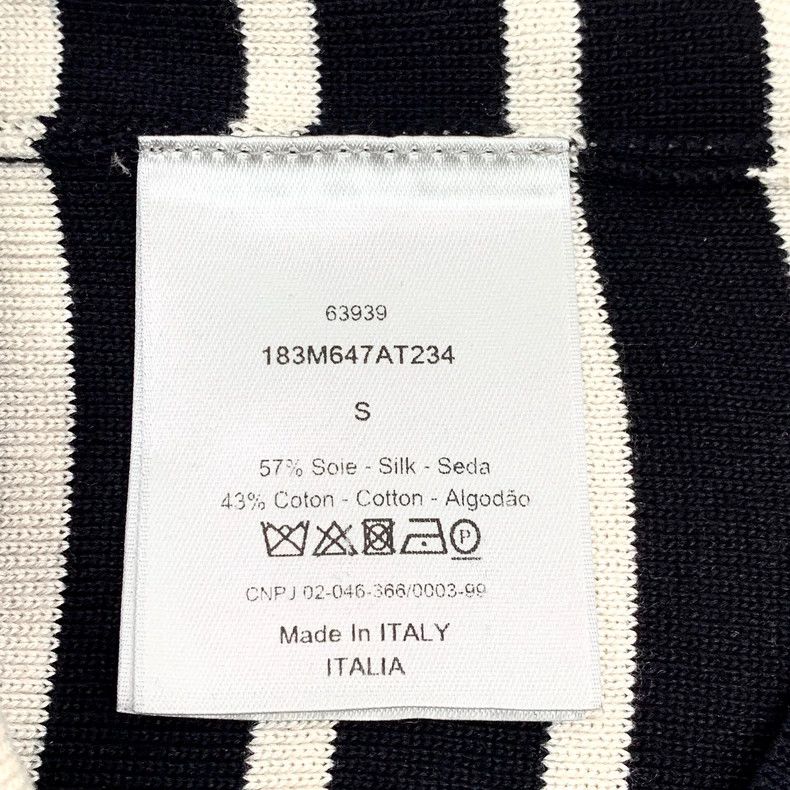 Dior Dior Black striped letter inlaid mulberry silk round-neck s Size S / US 4 / IT 40 - 7 Thumbnail