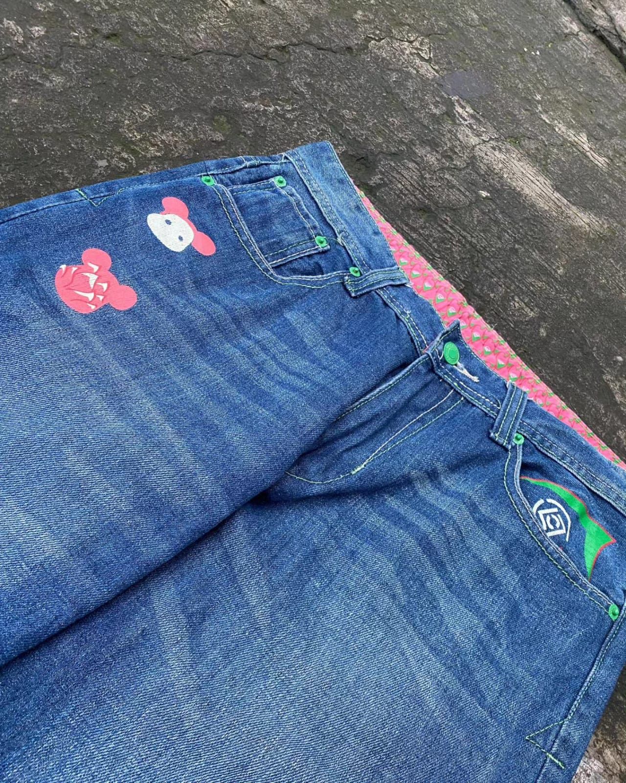 CLOT × Levi's × Medicom Toy Levi's x Clot Medicom Toy Bearbrick Watermelon Denim Jeans Size US 32 / EU 48 - 3 Thumbnail