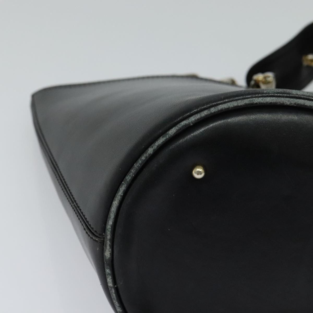 Celine CELINE Chain Shoulder Bag Leather Black Gold Size ONE SIZE - 9 Thumbnail