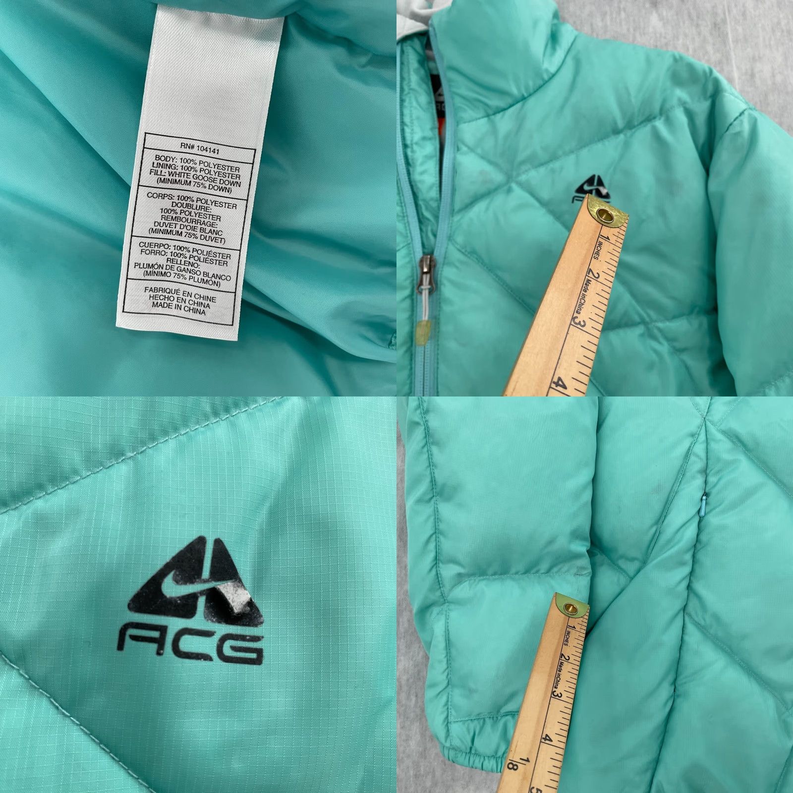 Nike Nike ACG Jacket Womens Extra Large Green Full Zip Level 3 Puffer Down Ladies XL Size XL / US 12-14 / IT 48-50 - 8 Thumbnail