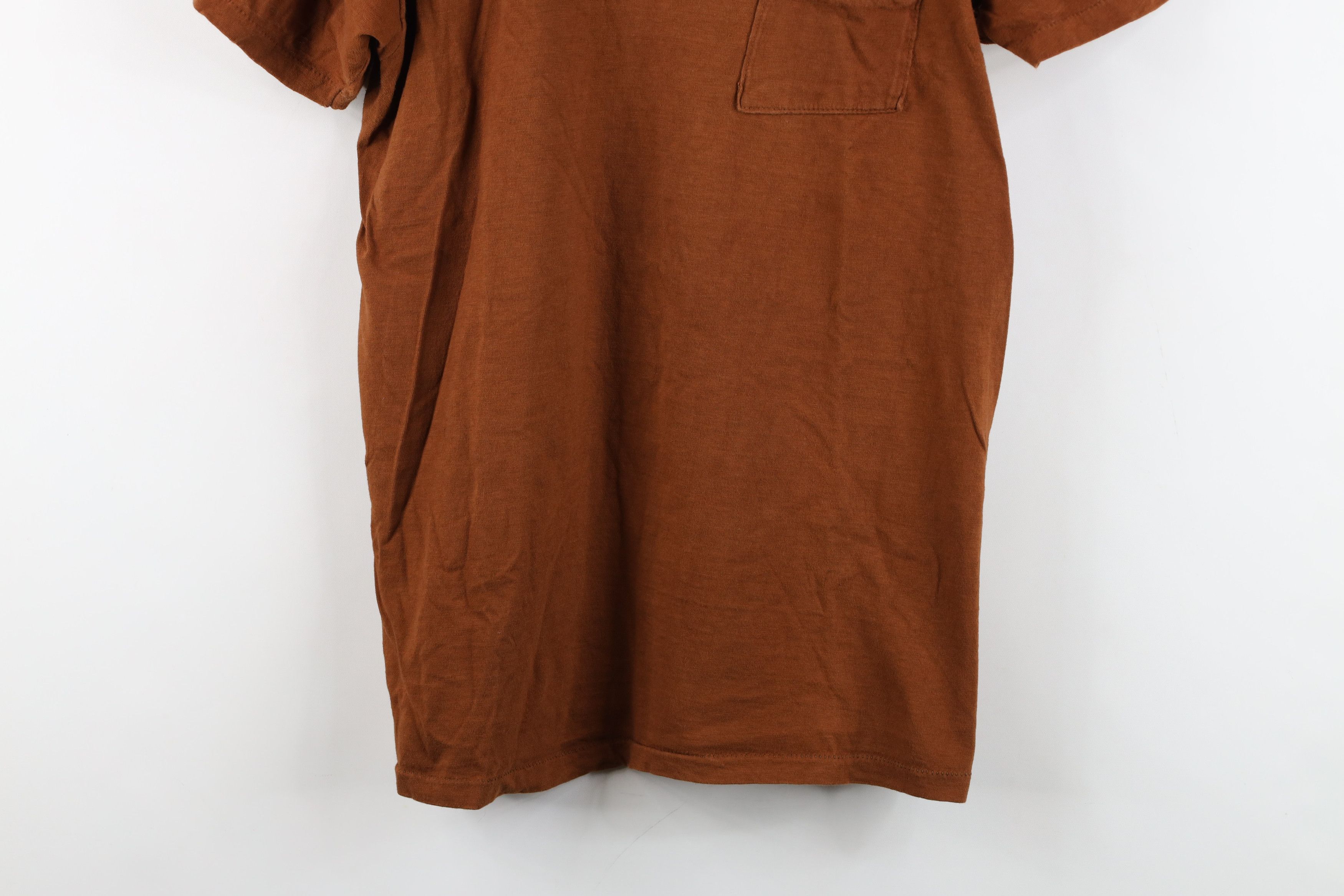 Vintage Vintage 60s 70s Streetwear Blank Cotton T-Shirt Brown USA Size US M / EU 48-50 / 2 - 3 Thumbnail