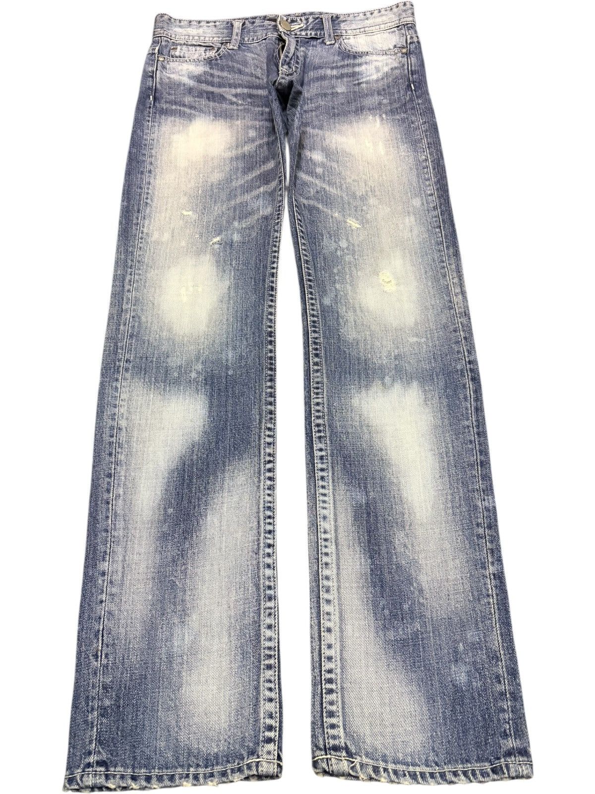Ksubi Vintage Japanese Brand Faded Wash Distressed Jeans Size 33" - 1 Thumbnail