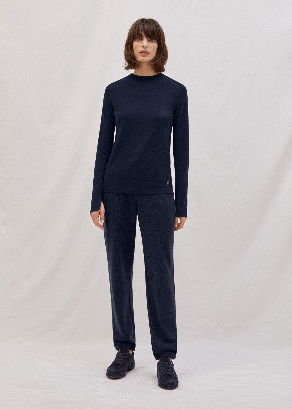 Loro Piana o1srvl11e0825 FAI4415 Long-sleeved Roundneck Sweater in Blue Size XS / US 0-2 / IT 36-38 - 2 Thumbnail
