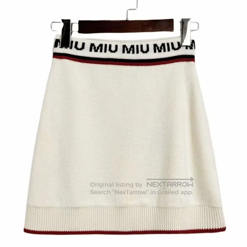 Miu Miu Miu Miu Beige Women's Knit Skirt . Size 23" - 1 Thumbnail