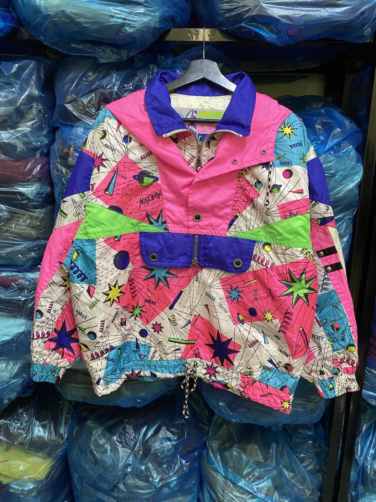 Japanese Brand Vintage 90s Aquarius Snowboard Jacket – Neon Ski Windbreaker Size US M / EU 48-50 / 2 - 3 Thumbnail