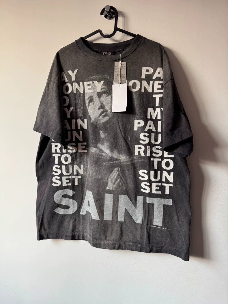 Saint Michael Saint Michael Letters like gray short sleeves Size US XL / EU 56 / 4 - 1 Thumbnail