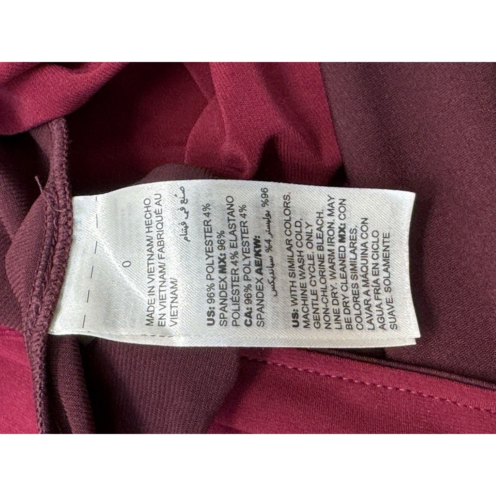 Chicos CHICOS Womens Polyester Elastane Shift Dress Maroon Size 0/S Size S / US 4 / IT 40 - 7 Thumbnail