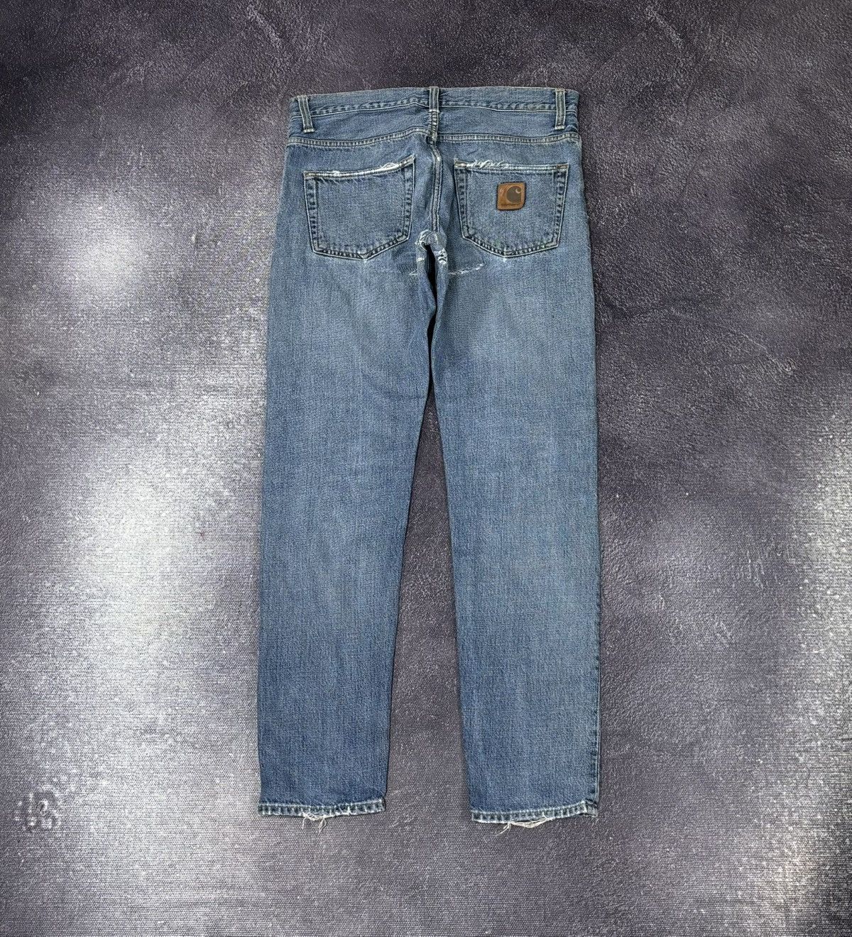 Carhartt Vintage Carhartt Denim Blue Work Hype Slim Klondike Jeans Size US 29 - 1 Thumbnail