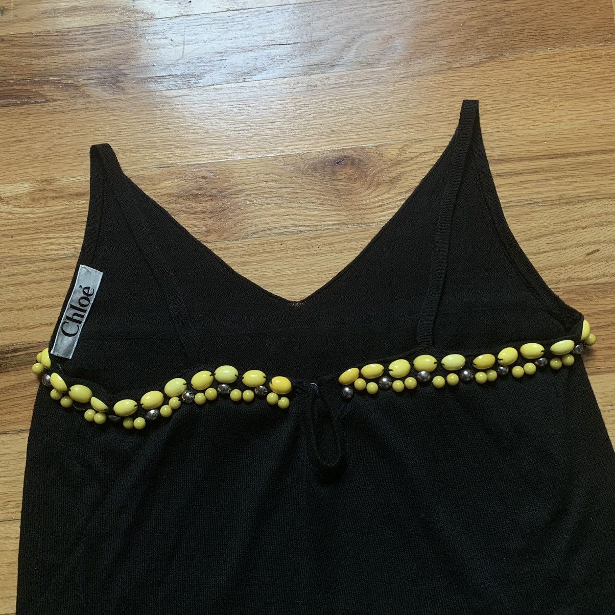 Chloe × Phoebe Philo SS2002 Hand-Beaded Crop Top Size S / US 4 / IT 40 - 4 Thumbnail