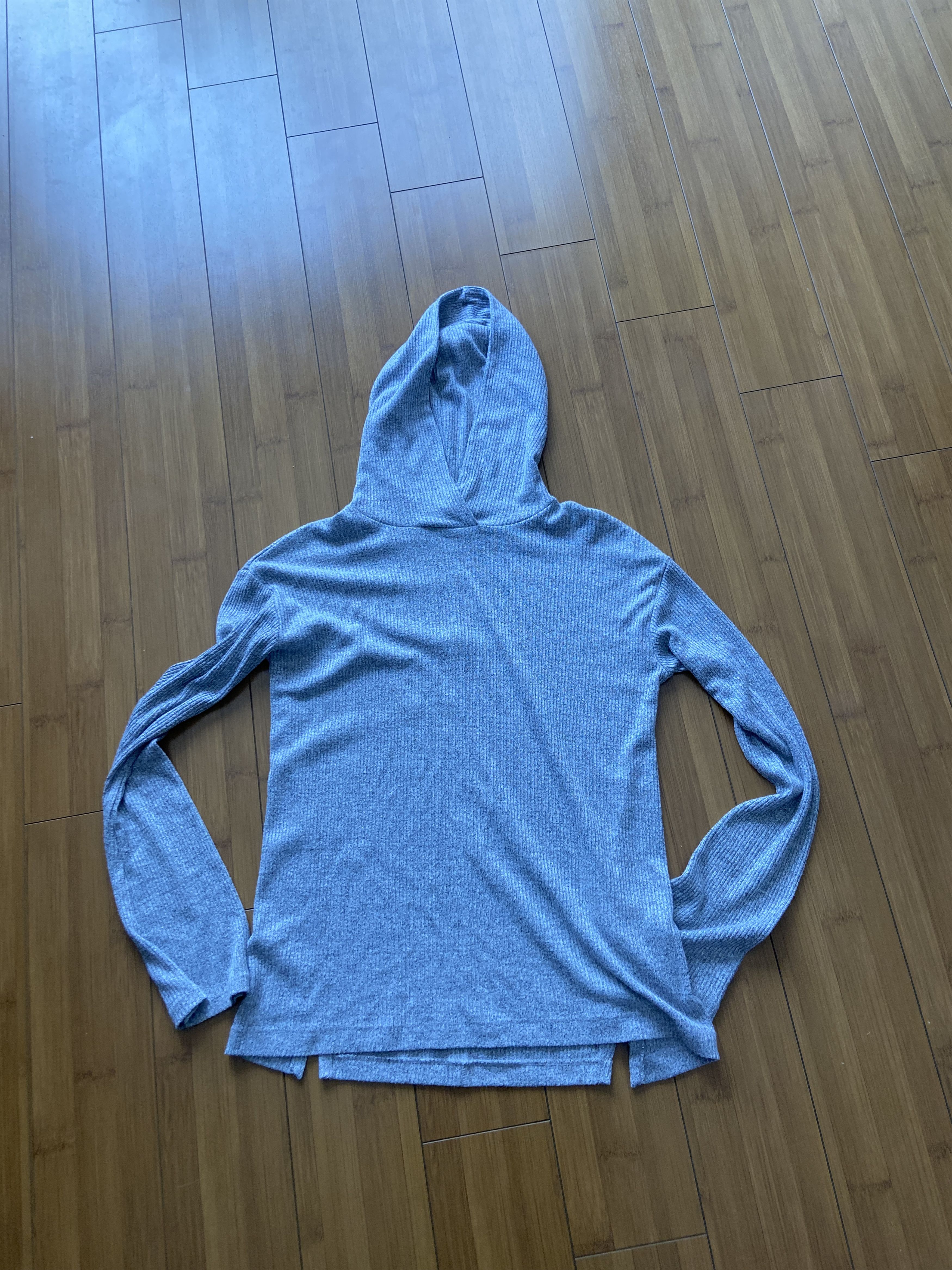 Rag & Bone Rag & Bone Ribbed Gray Lightweight Hoodie Women's XXS Size US XXS / EU 40 - 1 Thumbnail