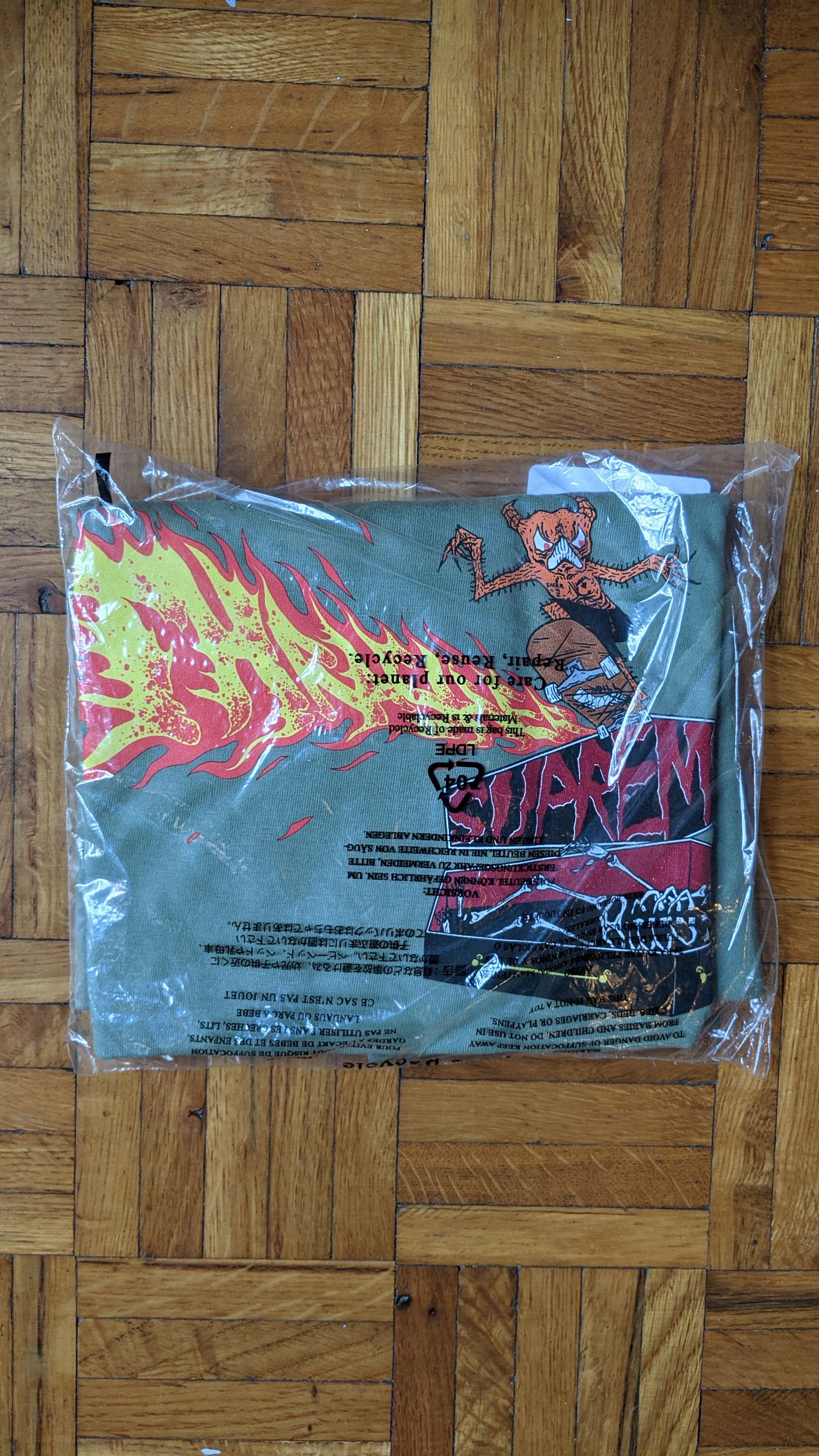 Supreme × Thrasher Supreme X Thrasher Back Tail Tee Olive Large 