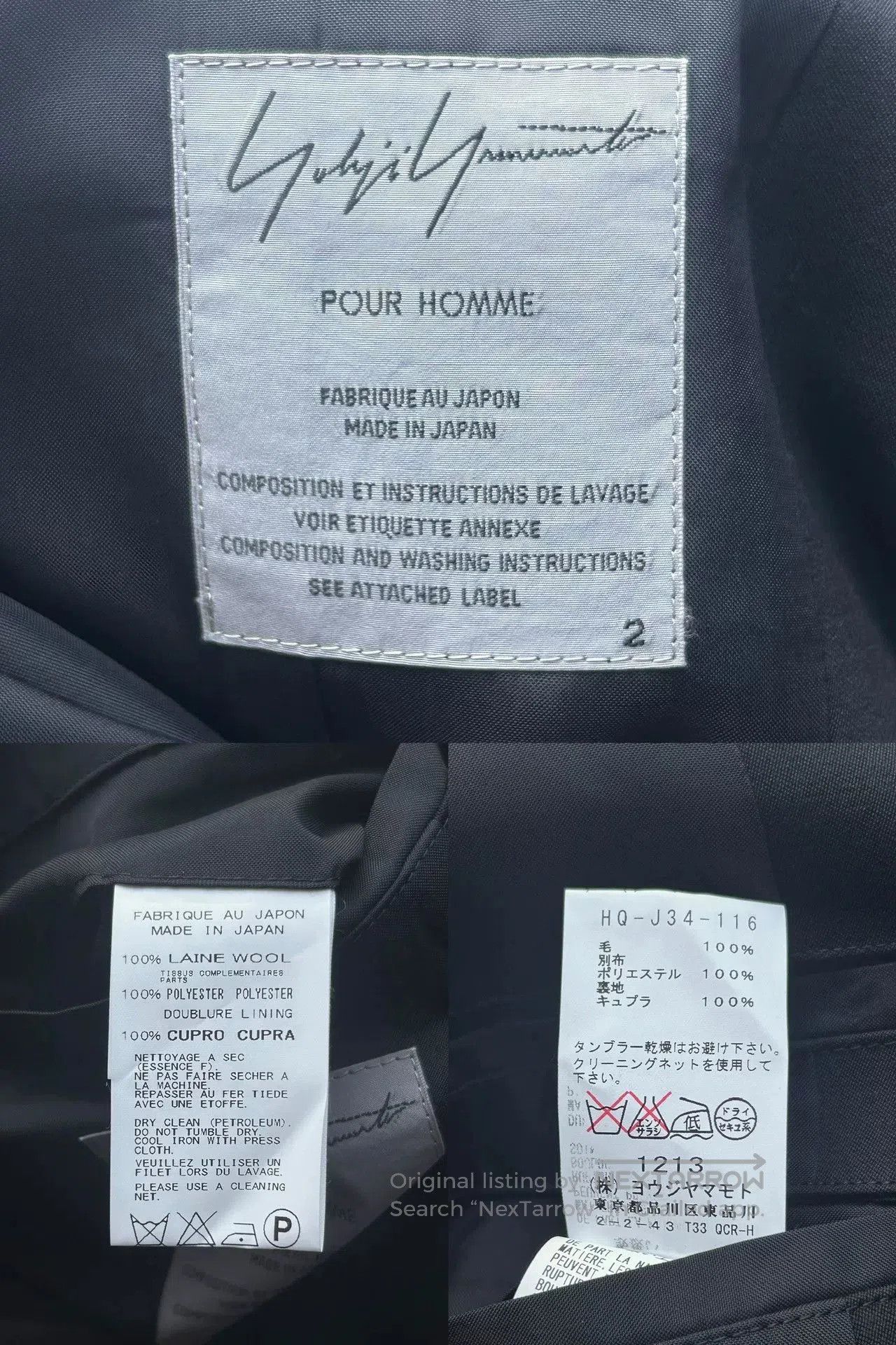 Yohji Yamamoto yohji yamamoto black suit with red cuffs. Size US S / EU 44-46 / 1 - 9 Thumbnail